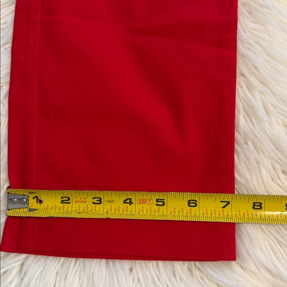 RAFAELLA Red Straight-Leg Pants size 10 brand new inseam 28” waist 32” elastic - Picture 9 of 10